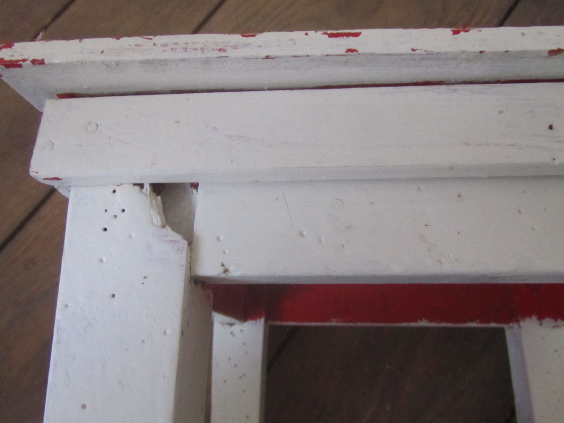 Tabourets: Hocker Holz weiss Shabby Chic, gebraucht – D'occasion à Seengen par mikelele 4