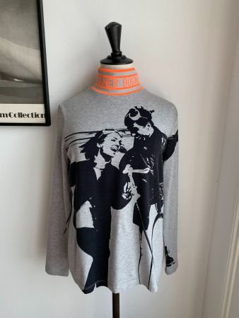 BOGNER: Neuer bedruckter Rollkragen-Pullover, 38, NP 370.-