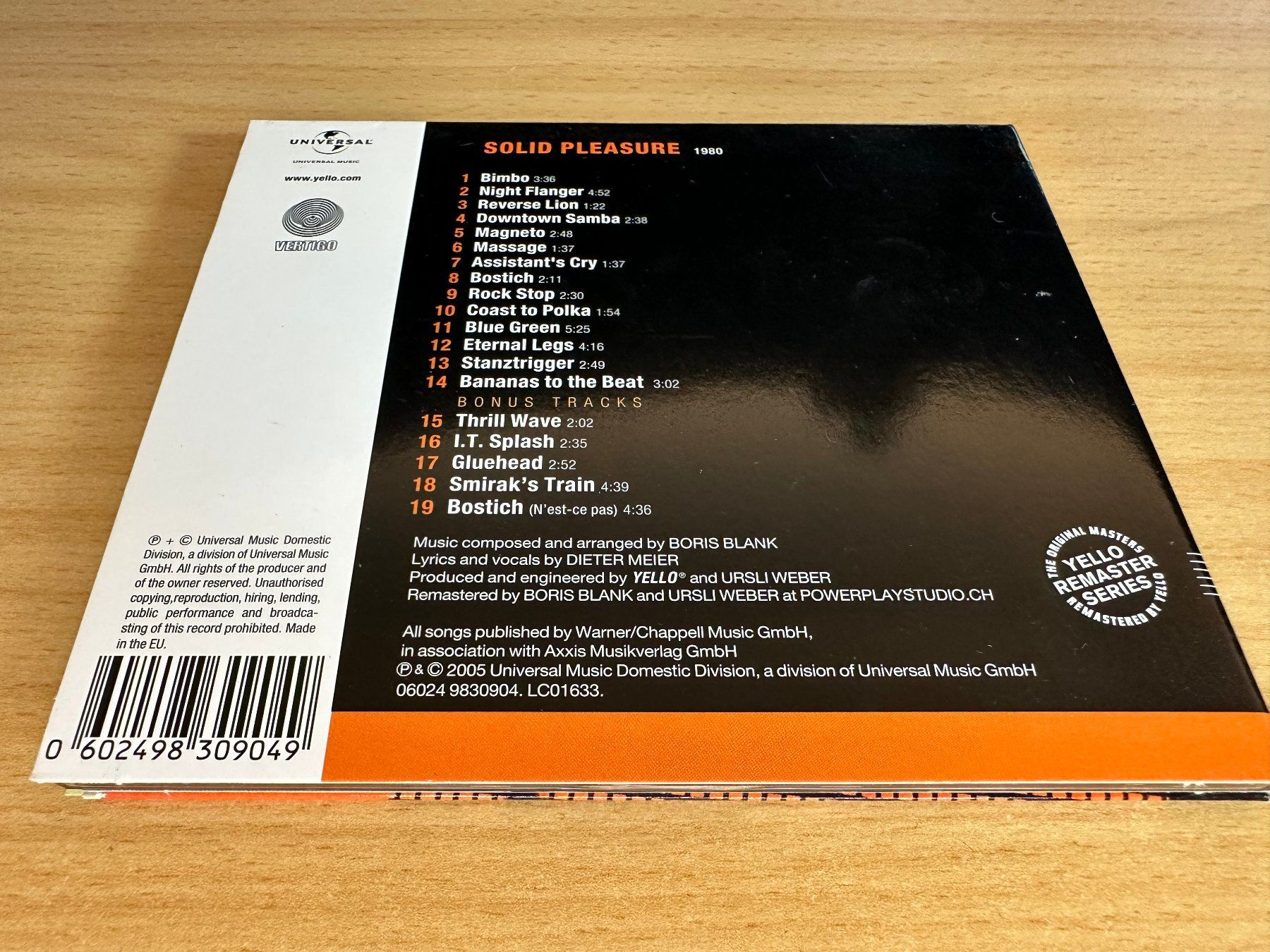CDs: Yello – Solid Pleasure – D'occasion à Rikon im Tösstal par Alpenmutz 1