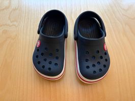 Sabots Crocs enfant taille 8 bleu/rouge bon état