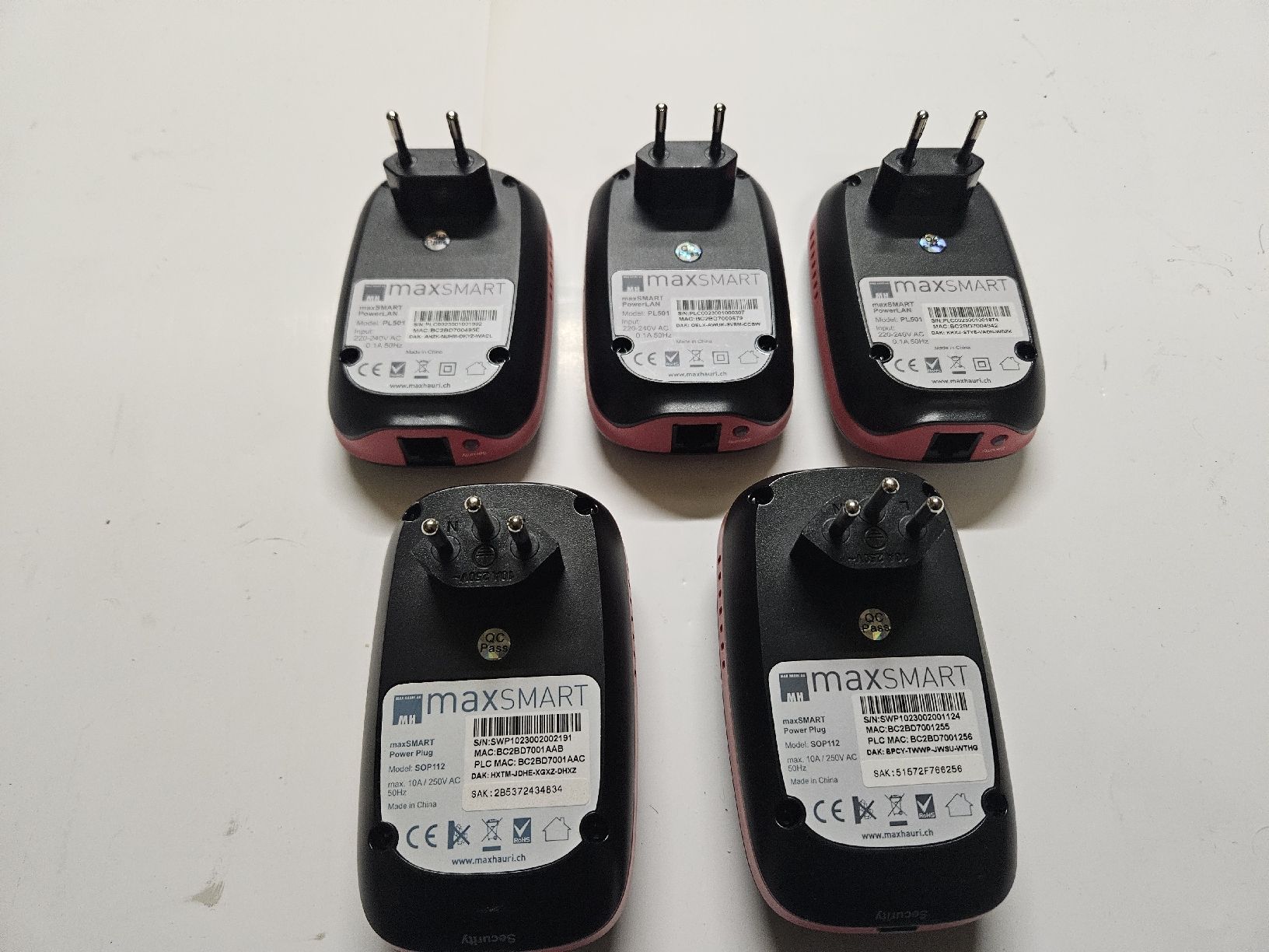 Unità & Adattatore: 5 X maxSMART PowerLAN Adapter Set (versch.) – Nuovo (secondo la descrizione) da Oberburg venduto da znas