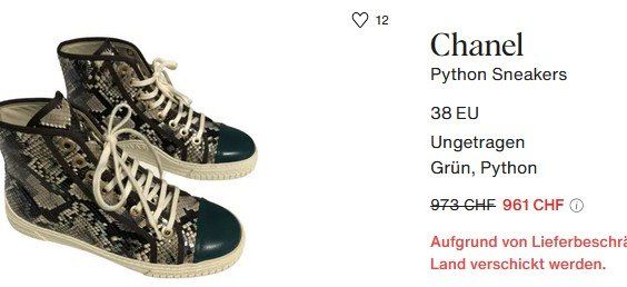 Chanel Herrenschuhe: CHANEL Python Sneaers 40.5 – Gebraucht aus Collonges von Auganien 2