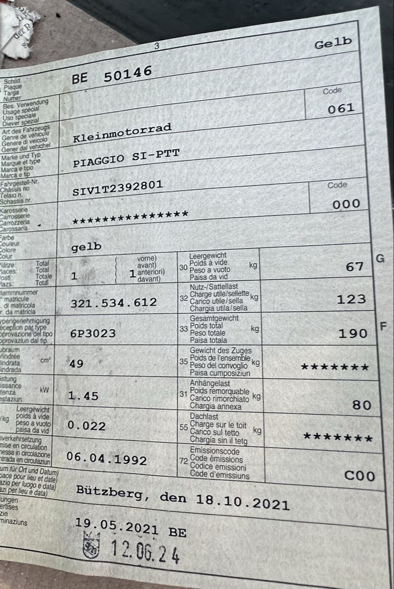 Piaggio Ciclomotori: 2x Piaggio Si-PTT – Usato da Wiedlisbach venduto da Golf1-112 4