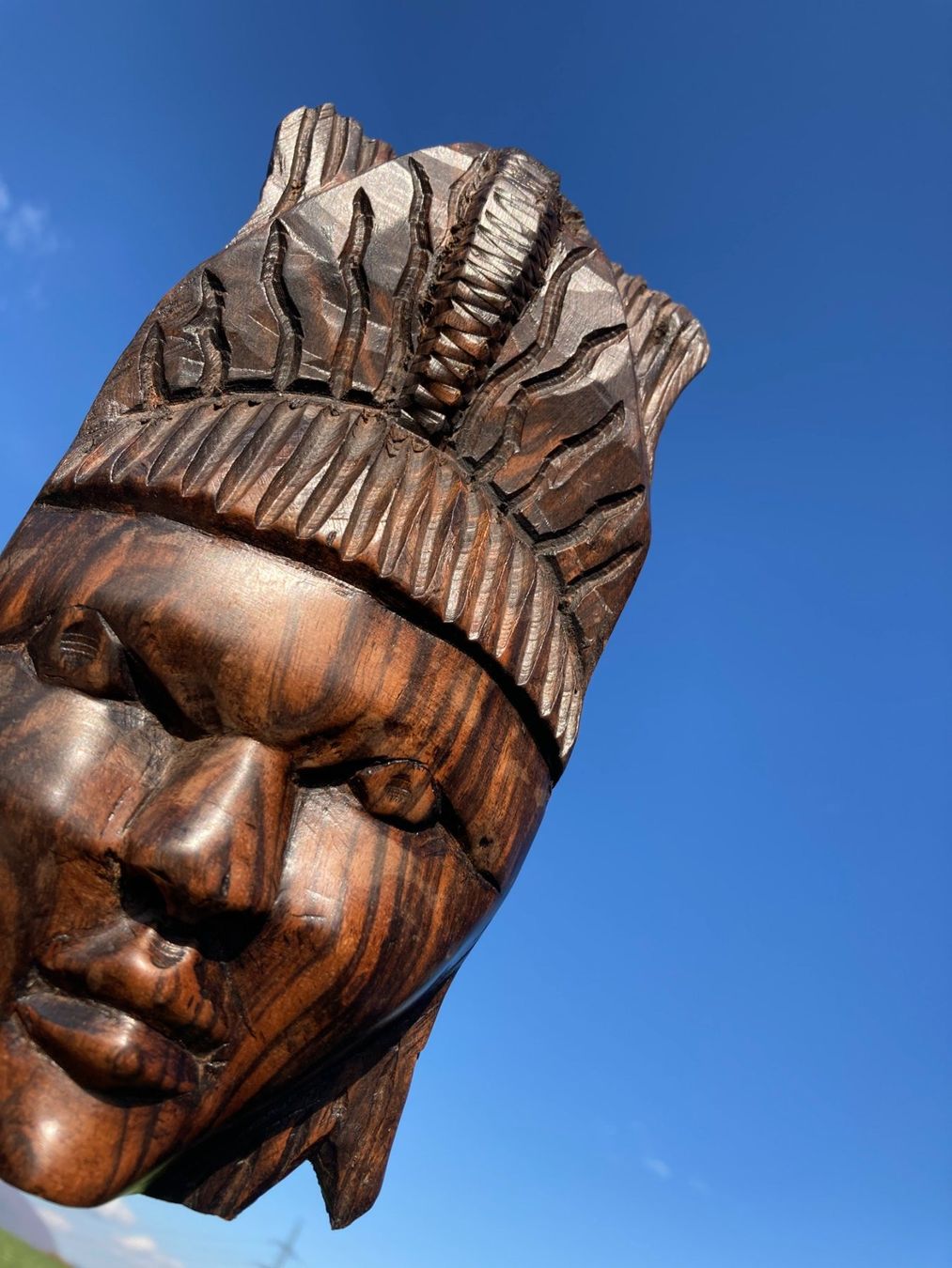 Internationale Kunst: AFRIKANISCHE  HOLZMASKE HANDGESCHNITZT – Gebraucht aus Subingen von ArtBead
