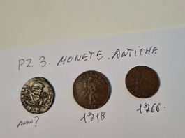 Pz  3 Rarissime  Monete    antiche , periodo  1680 /1700.