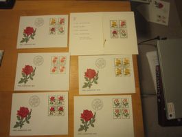 PJ 1972 Serien und 4er und PTT Blatt auf FDC