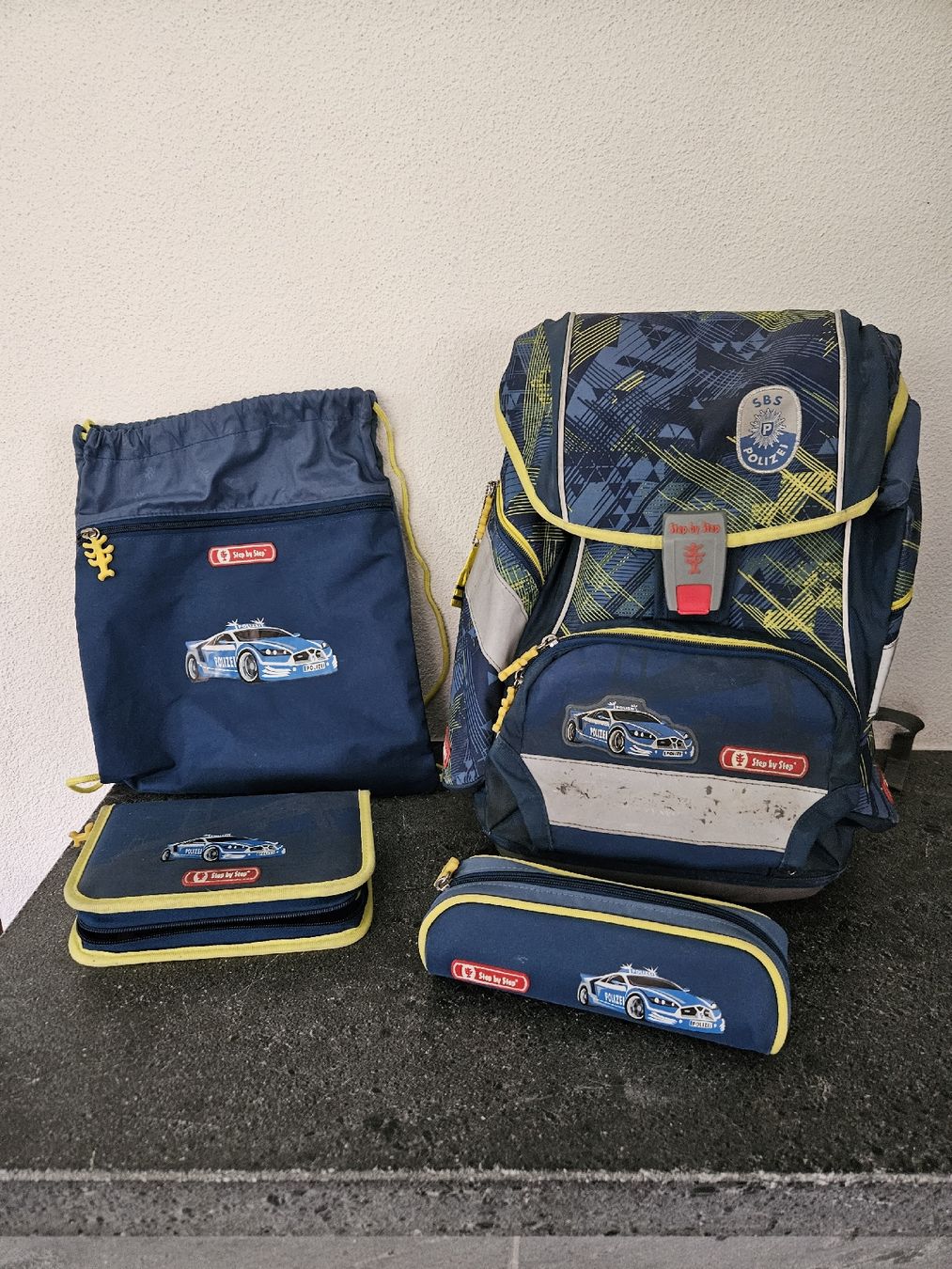 Step by Step Kindertaschen: Schulrucksack-Set mit Polizei-Motiv – Gebraucht aus Buchrain von MeAnBu