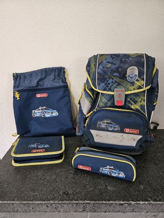 Schulrucksack-Set mit Polizei-Motiv