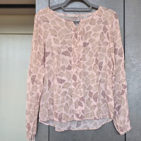 🐸 NILE VISKOSE BLUSE GYNGKO BEIGE ROSÉ XS
