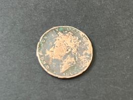 Münze George III 1807 Kupfer Patina