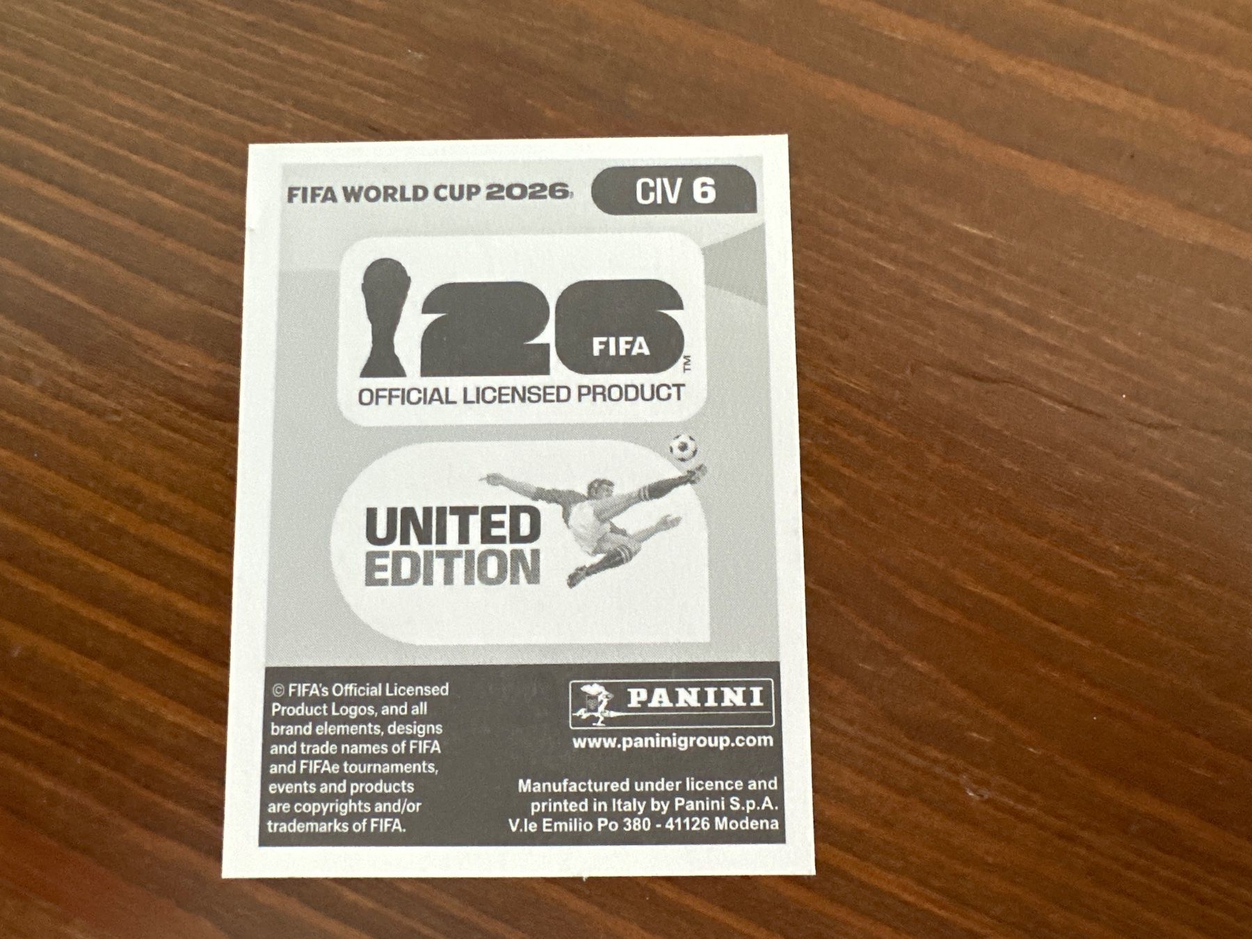 Panini Carte collezionabili: Panini CIV 6 FIFA World Cup 2026 – Nuovo e nell'imballaggio originale da Würenlos venduto da gtvlady_82 1