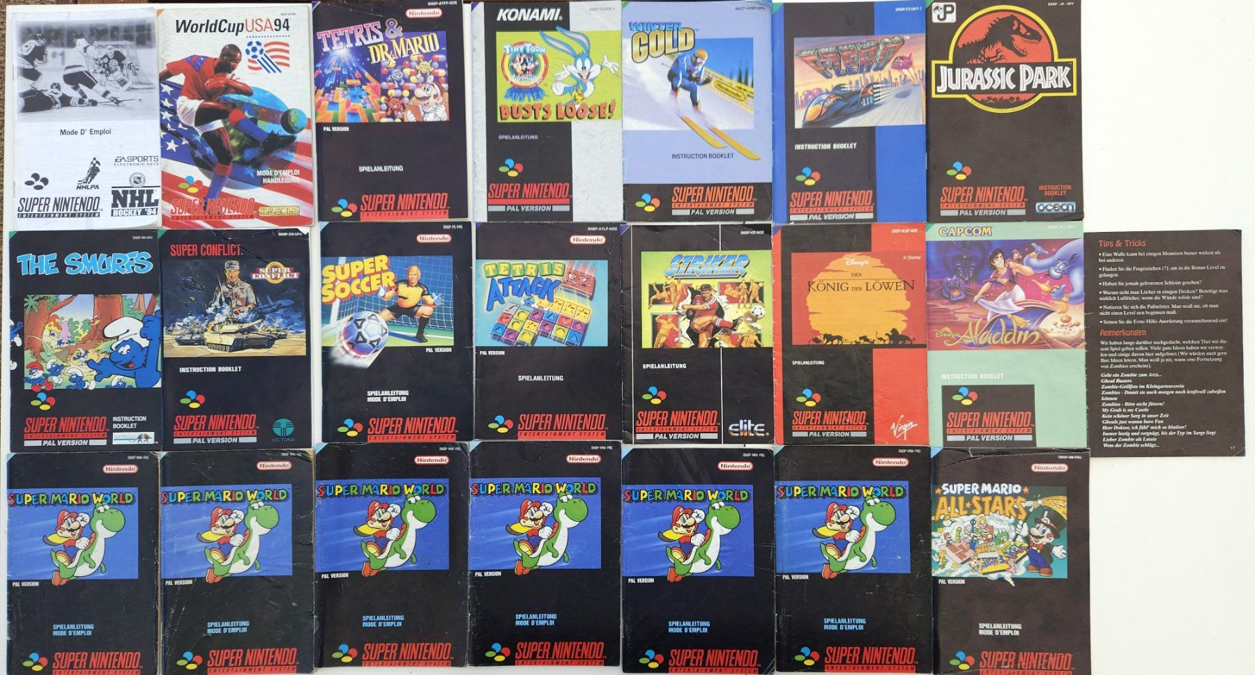 Nintendo Giochi: 22 Anleitungen Super Nintendo – Usato da Autigny venduto da zel_gvl5