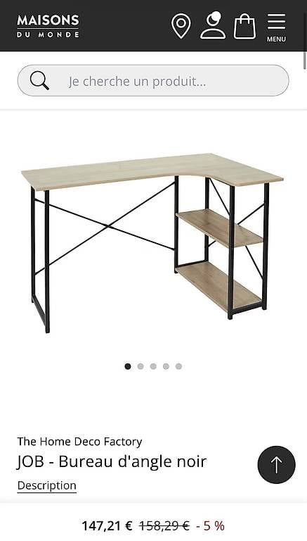 Schreibtische: Bureau dangle bois et noir – Gebraucht aus Lausanne von celinech14 2