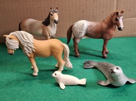 Schleich Pferde und Seelöwe/Robe