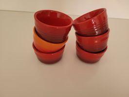 6 Le Creuset Förmchen rot/orange gebraucht