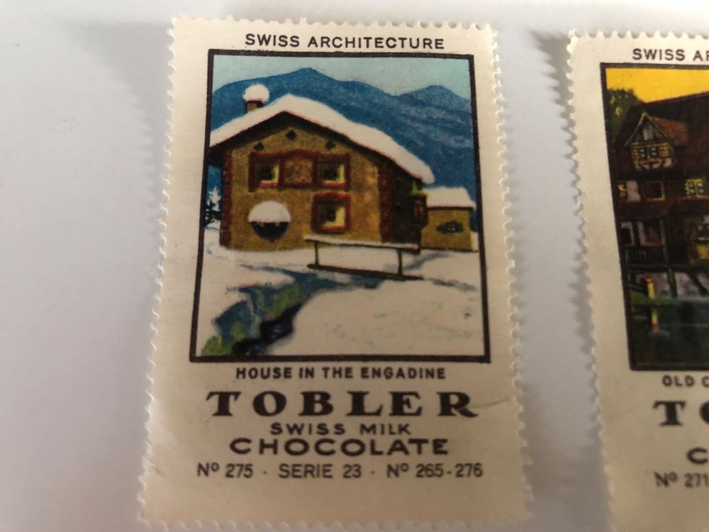 12 Werbevignetten TOBLERONE Schweizer Häuse um 1920 - selten | Kaufen ...