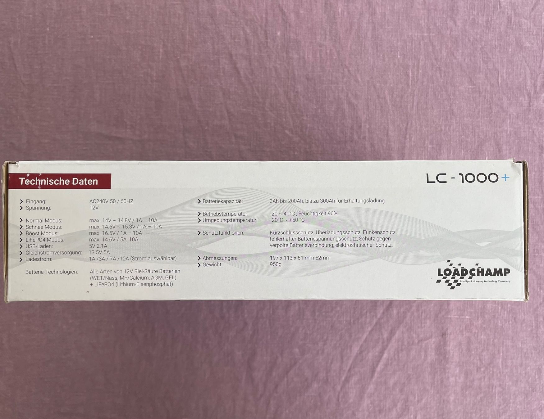 Ladegeräte: Loadchamp LC-1000+ Batterieladegeraet neu – Neu und originalverpackt aus Kriens von Mayang 7