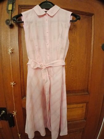 Brooks Brothers Kleid Rosa Gr. 8P kariert Sommerkleid