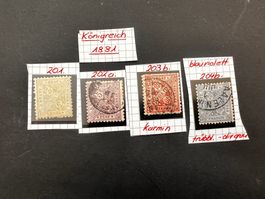 Altdeutschland Württemberg Lot 1881 (3583)