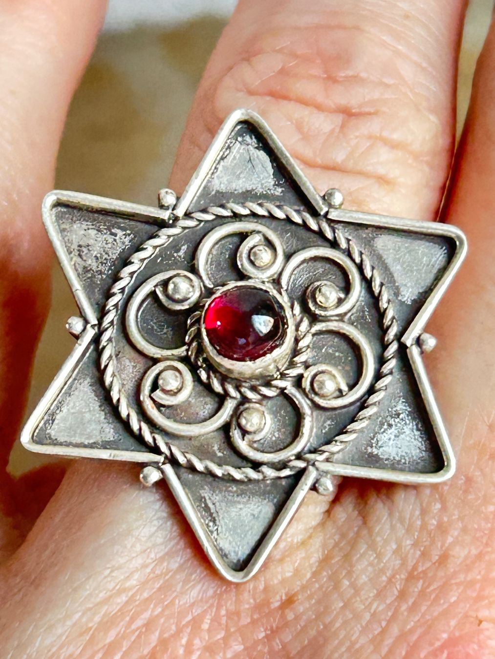 Anelli: Vintage Ring, Silberring STERN / Grösse 56 – Usato da Dittingen venduto da Bellevista