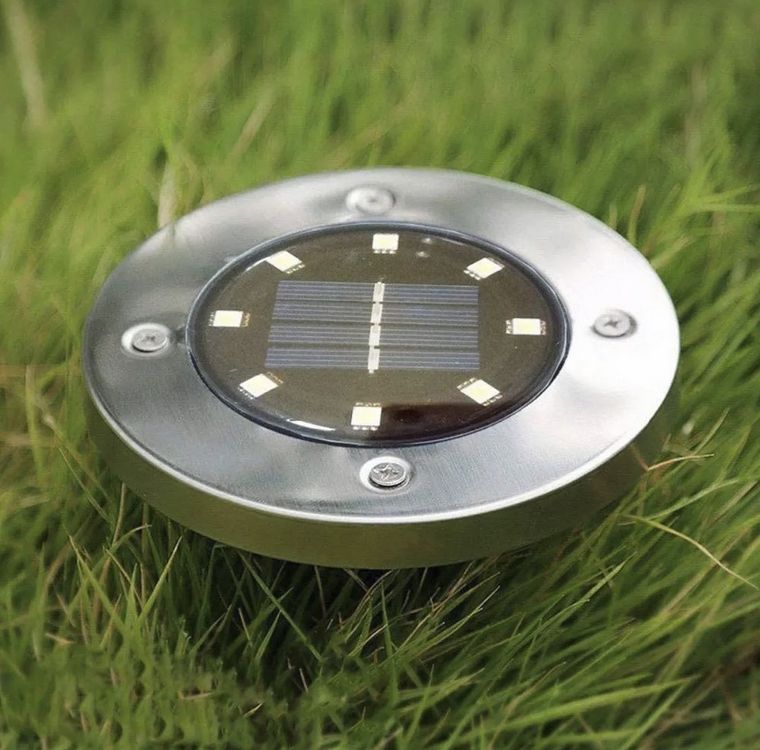 LED Solar Bodenlampen Inox / Garten Outdoor/4 Sets, Neu! 3