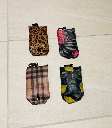 Faltbare Einkaufstasche mit Clip – 2 Designs