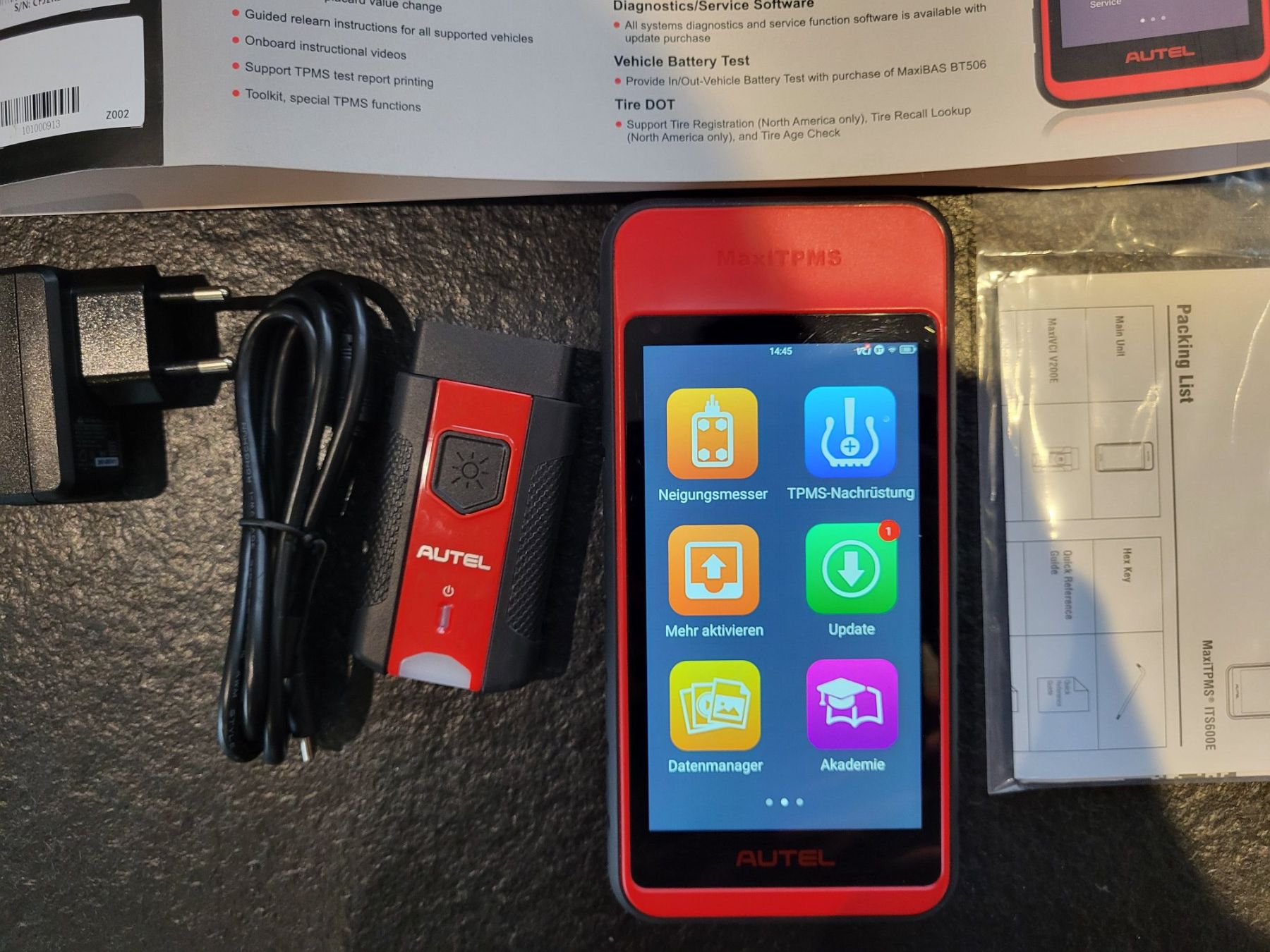 Autel Misurare: Autel Maxi TPMS ITS600 Reifendrucksensoren Diagnosegerät – Usato da Wauwil venduto da Reifendrucksensoren 6