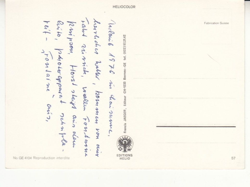 Cartoline postali: Genève 1976 – Usato da Bürglen TG venduto da StampGraf 1