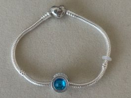 Luxus Elegante 18 cm Armband/Charm Farbe :Silber/Turkis