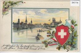 Zürich - Sonnenquai - Präge-Litho nach Leibstadt