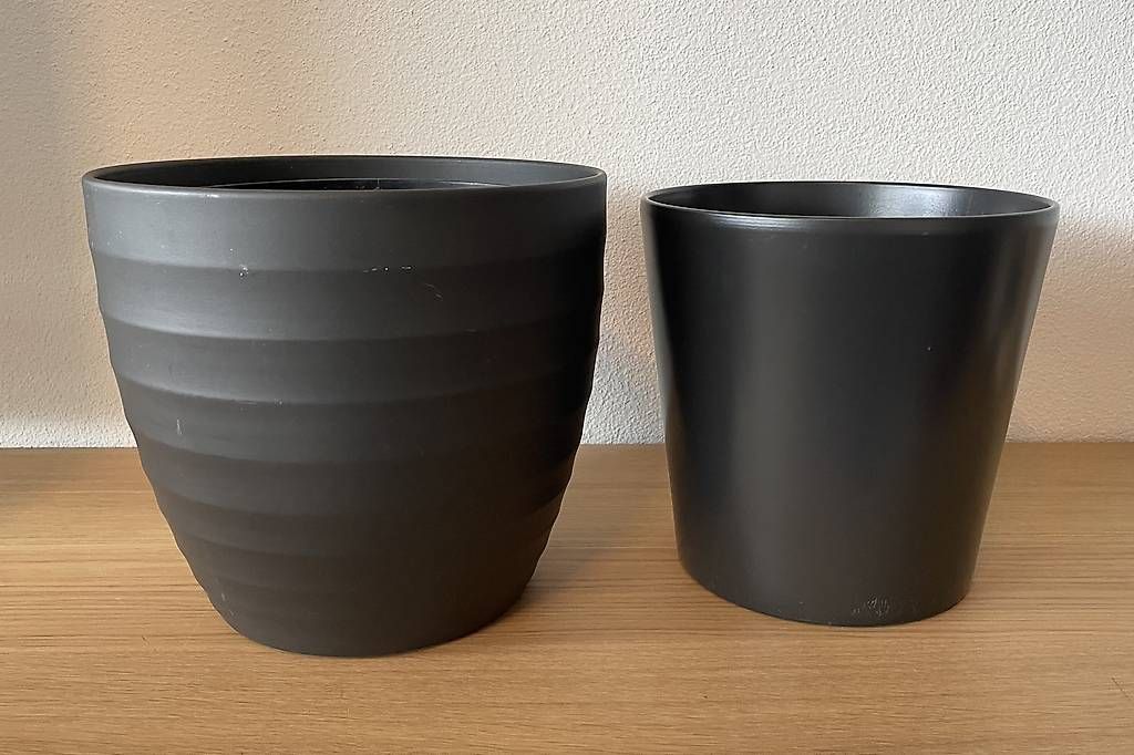 Vasi per fiori: 2er Set Uebertopf/Blumentopf, anthrazit – Usato da Gachnang venduto da ch.m