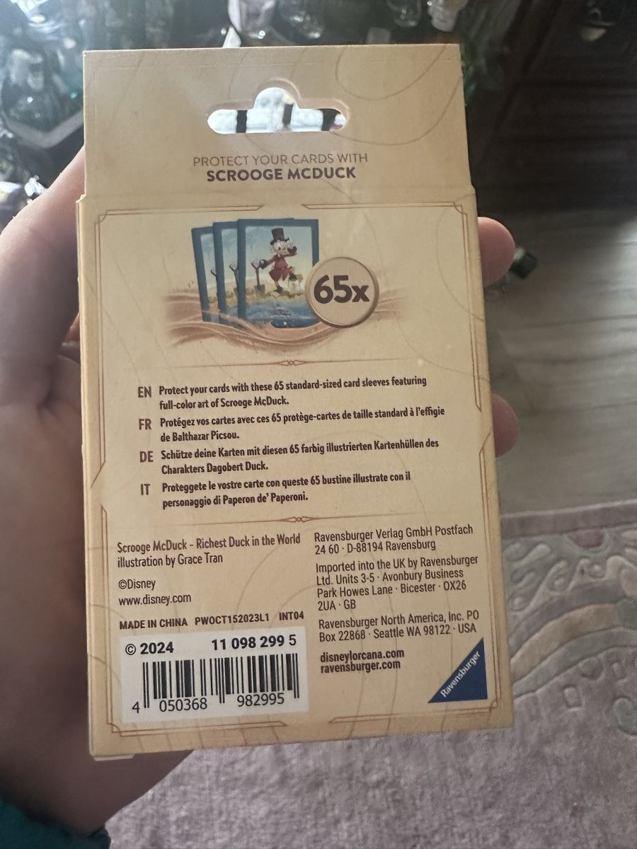 Disney Carte collezionabili: Lorcana Card Sleeves Dagobert Duck – Nuovo e nell'imballaggio originale da Ringgenberg BE venduto da gemkeeper 1