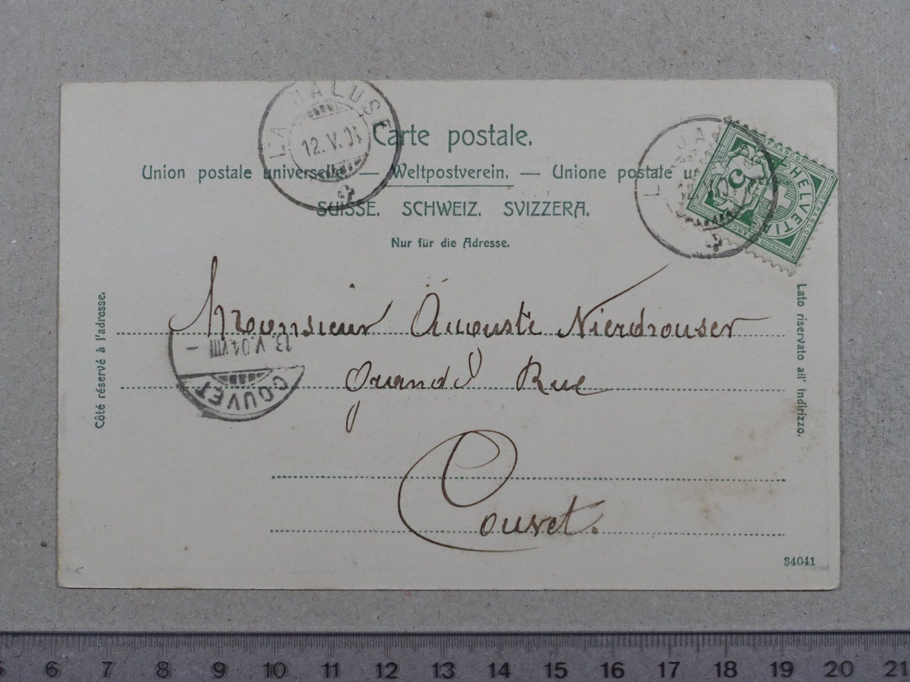 Cartoline postali: Le Locle, 1904 – Usato da Lenzburg venduto da fh1 1