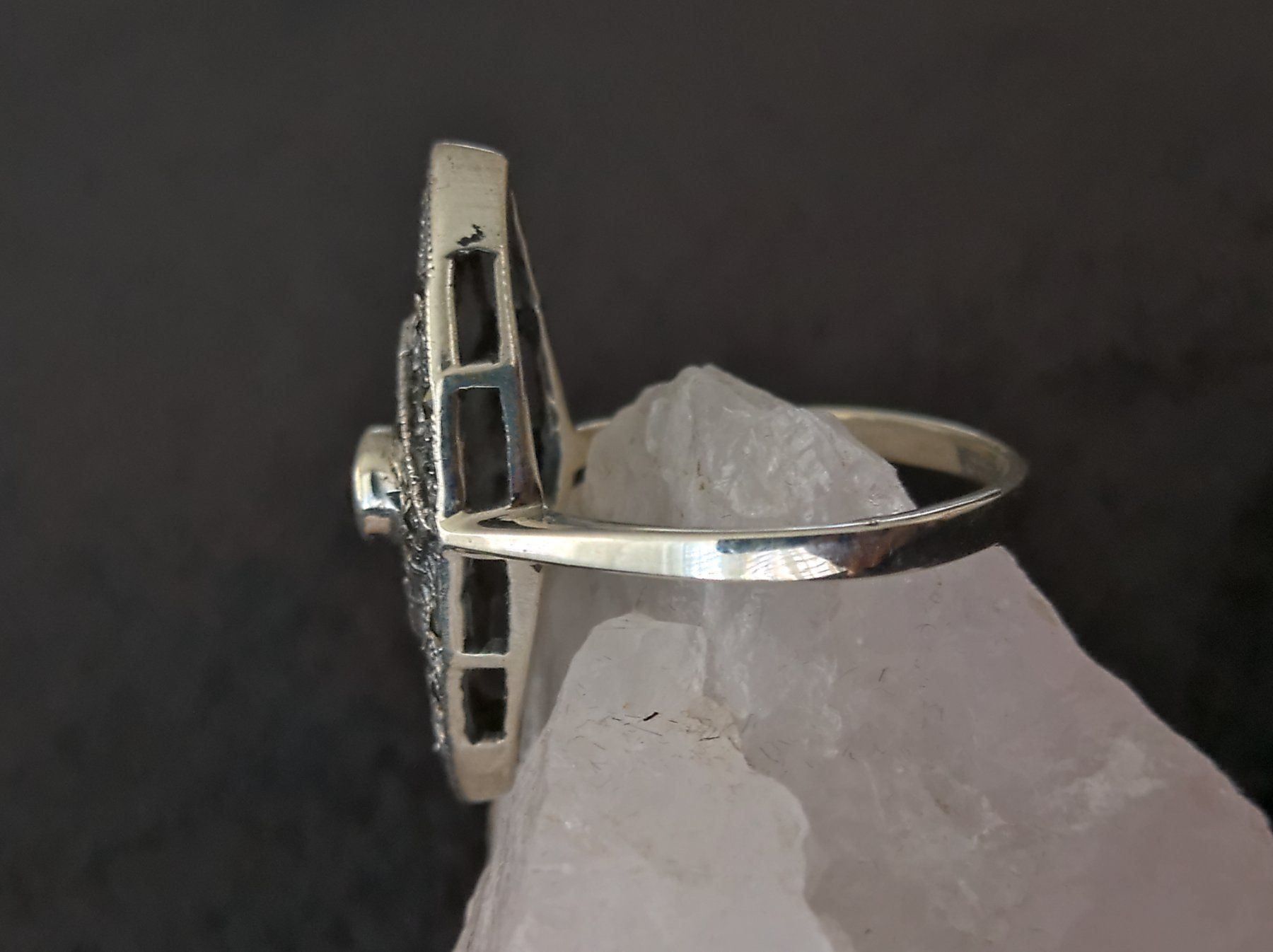 Anelli: Ring Silber 925 mit dunkelrotem Stein – Usato da Istighofen venduto da Ringparadies 2