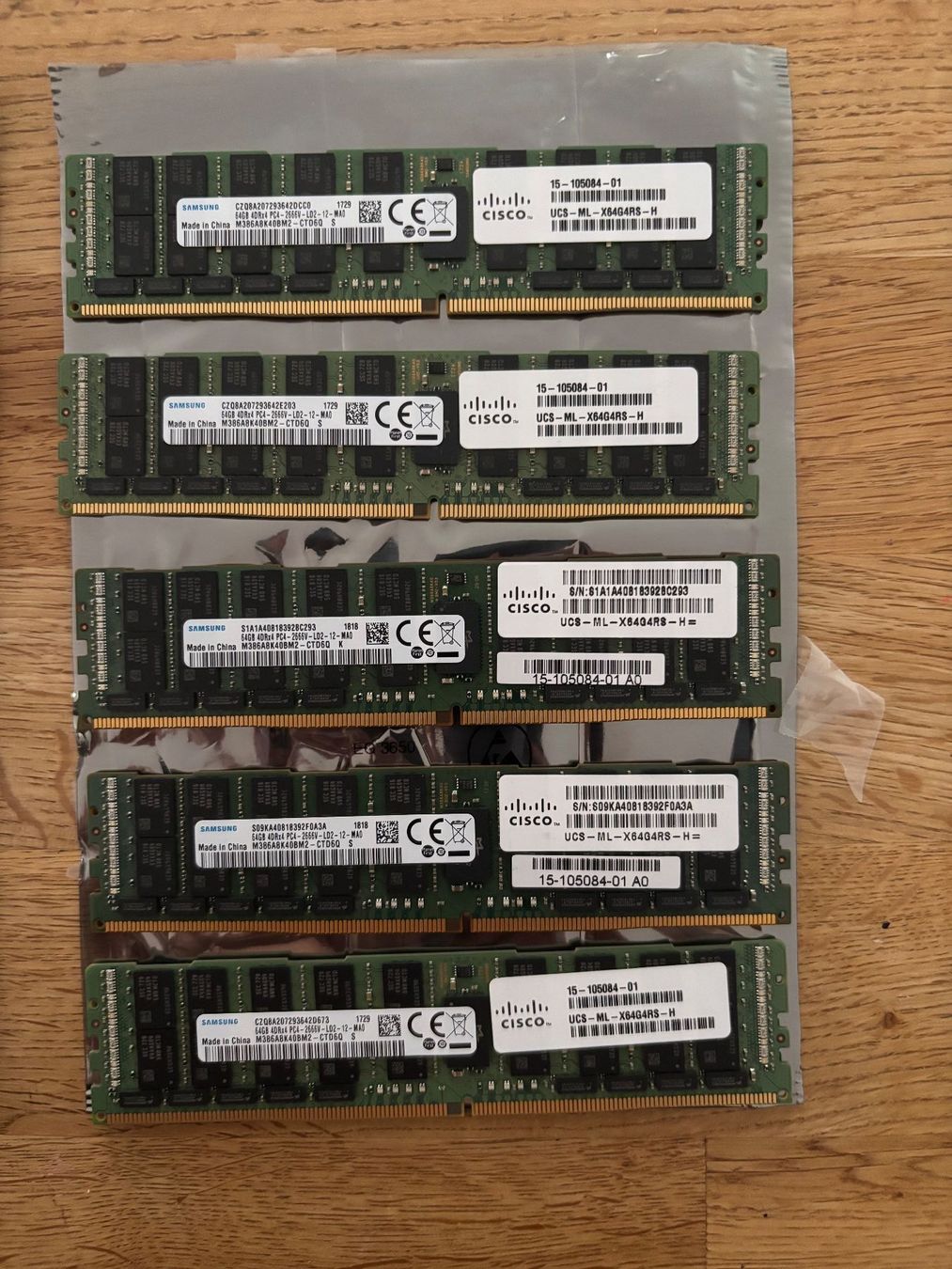 Samsung Memoria / RAM: Samsung 64GB DDR4-2666 ECC LRDIMM Server RAM (Cisco) – Usato da Origlio venduto da senery_sa