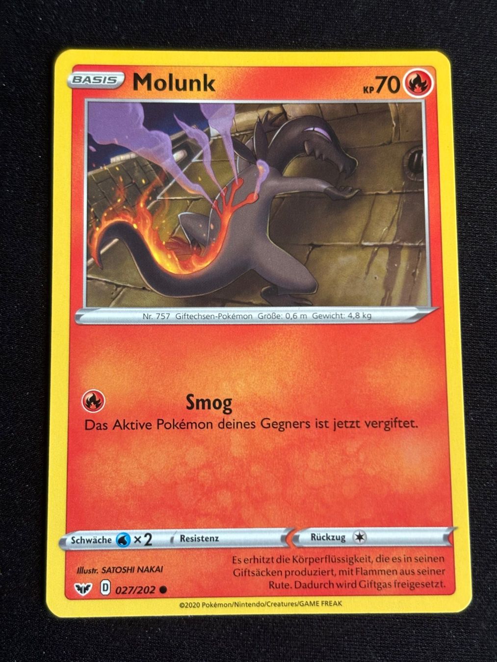 Pokémon Carte collezionabili: Pokemon Molunk - Sword-Shield 27/202 - Deutsch – Usato da Bern venduto da Big_GS
