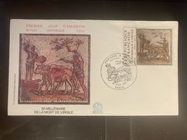 Frankreich 1981 Ersttagsbrief Mosaik 2000.Todestag Vergil