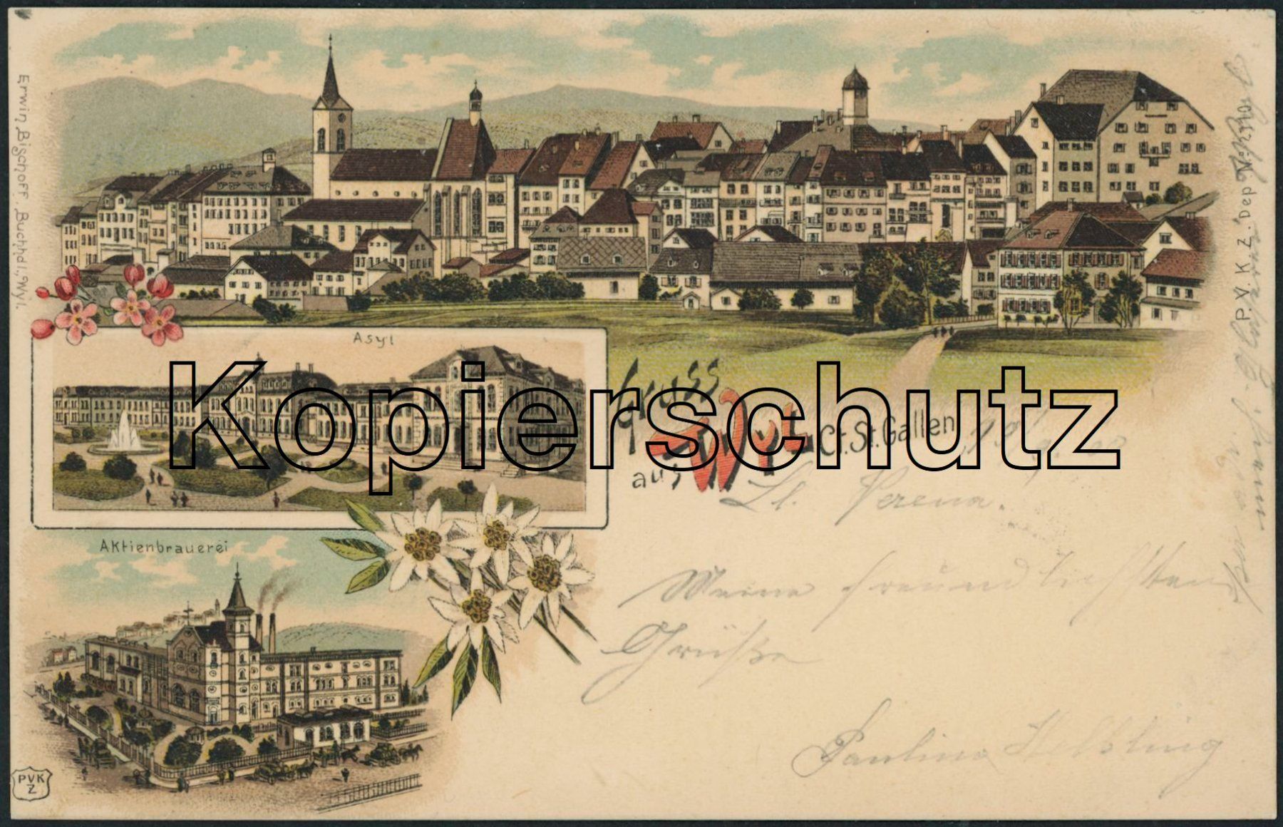 Ansichtskarten: SG Wil - Litho – Gebraucht aus Schindellegi von stationary