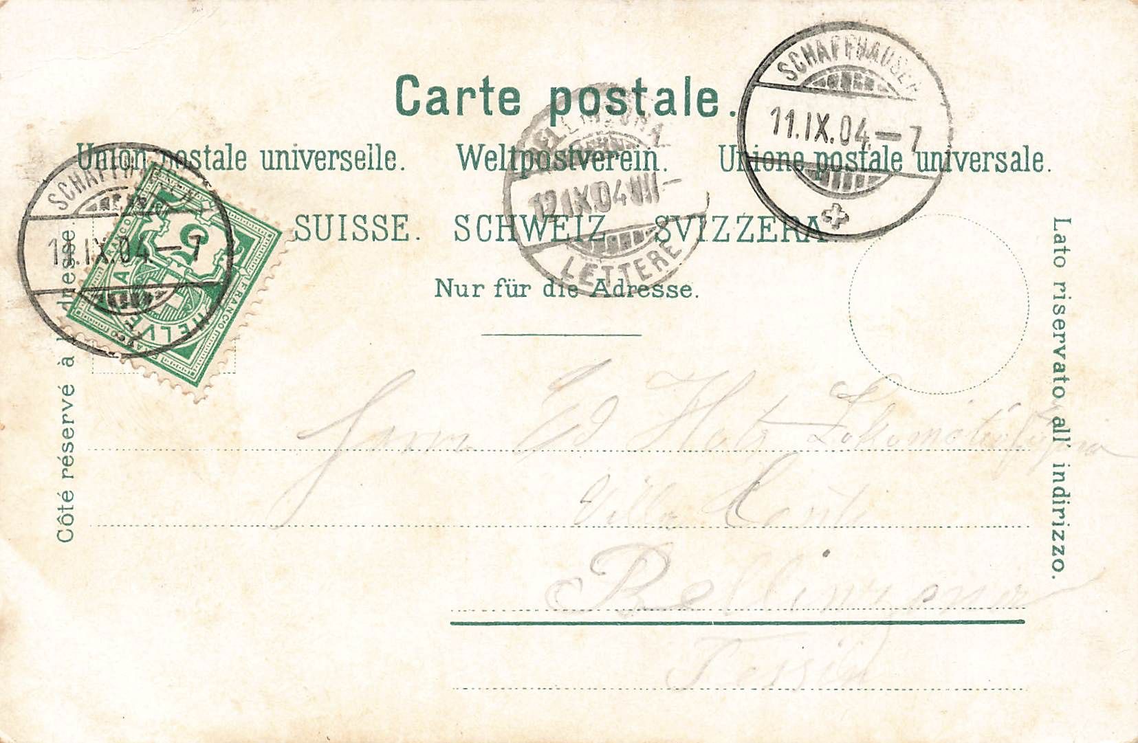 Cartoline postali: Schaffhausen SH Bahnbrücke – Usato da Biasca venduto da Blenio71 1