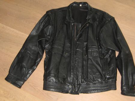 Coole Lederjacke schwarz Gr. 50