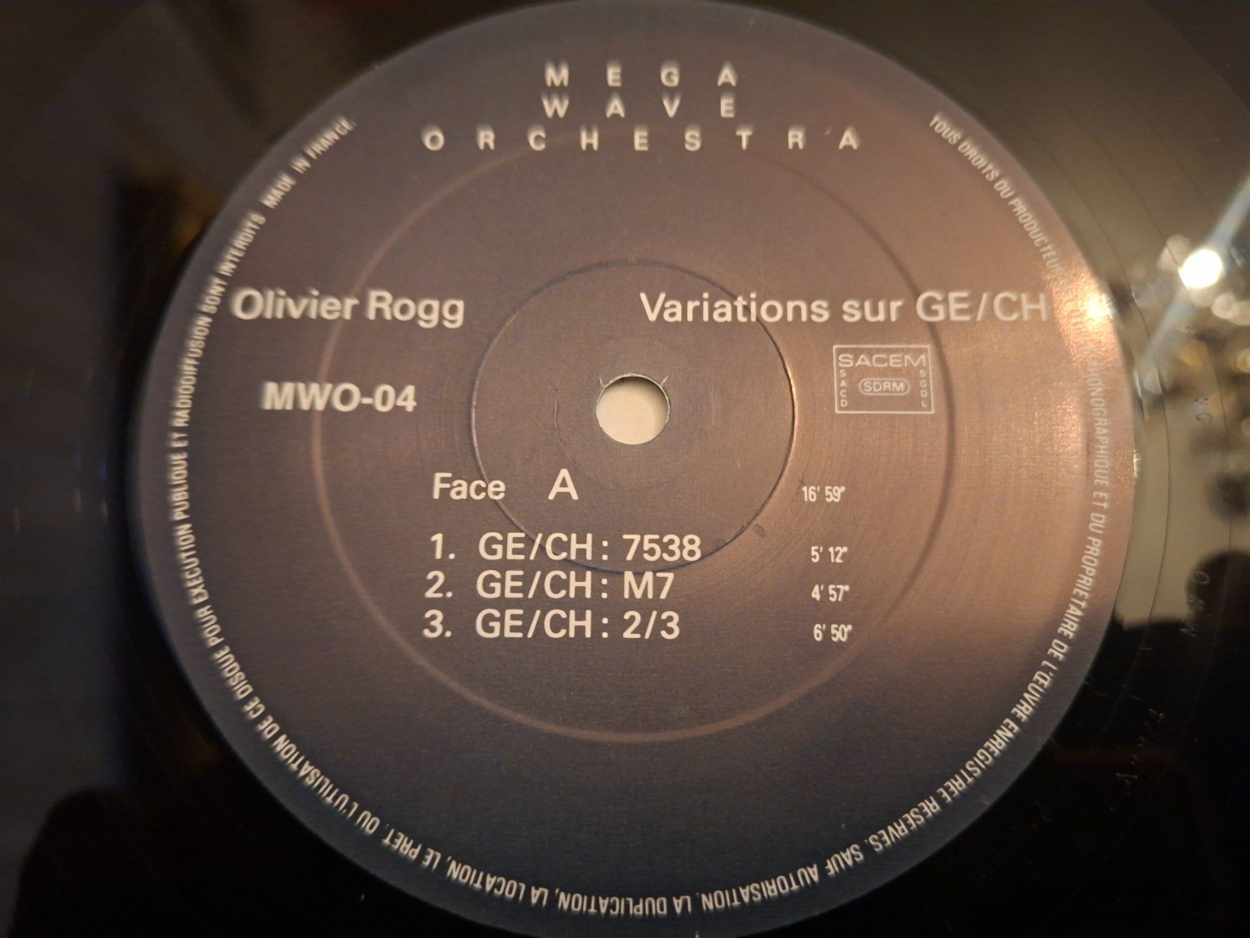 Dischi in vinile: Rare - Mega Wave Orchestra - Olivier Rogg - Variations GE/CH – Usato da Bernex venduto da Wannabehasbeen01 2
