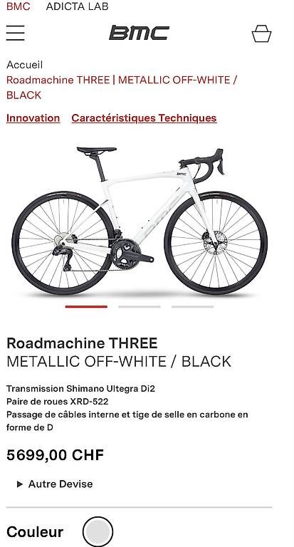 BMC Vélos: BMC Roadmachine Three – D'occasion à Oulens-Echallens par SSBY 2