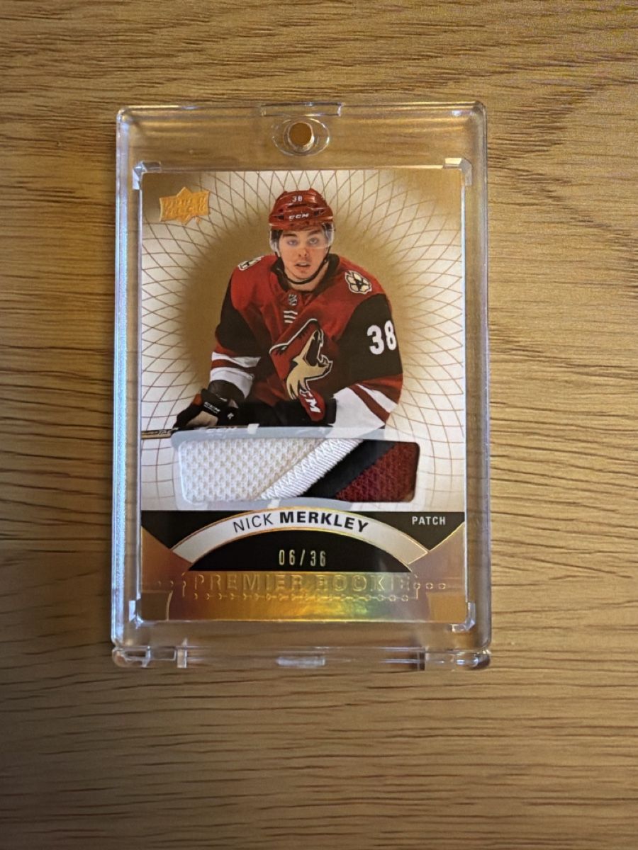 NHL Carte collezionabili: Nick Merkley Premier Rookie Patch Card 06/36 – Nuovo (secondo la descrizione) da St. Stephan venduto da MinoPP