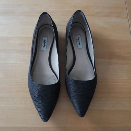 Ballerina Clarks, schwarz,  Grösse 42