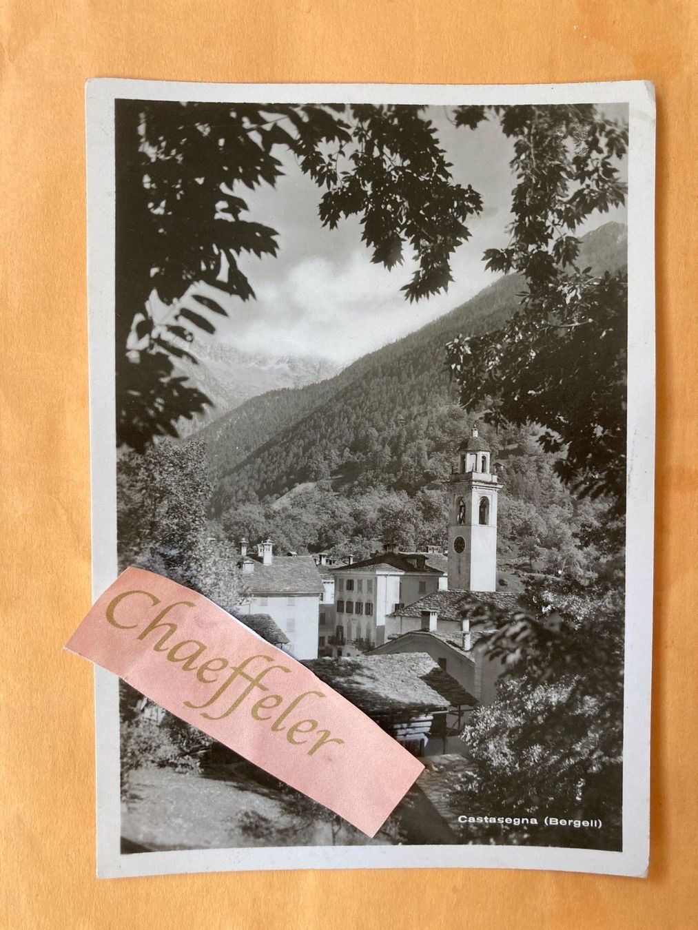 Cartoline postali: 1947 Castasegna  ( Bergell ) – Usato da Zürich venduto da Chaeffeler