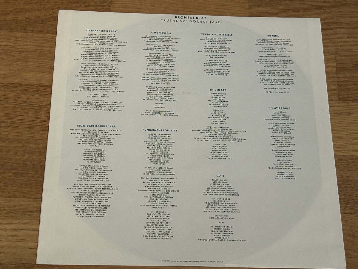Dischi in vinile: Bronski Beat. 1986. Truthdare Dounledare – Usato da Faulensee venduto da Mizuno06 3