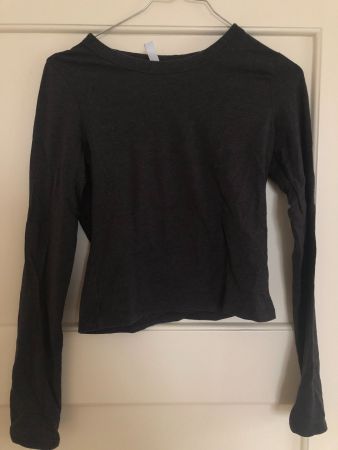 H&M Divided Langarmshirt – Anthrazit/Schwarz – Gr. S – Top!