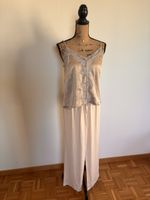Seiden-Optik Pyjama Set, Champagner Farbe, Gr. M, Neuwertig!