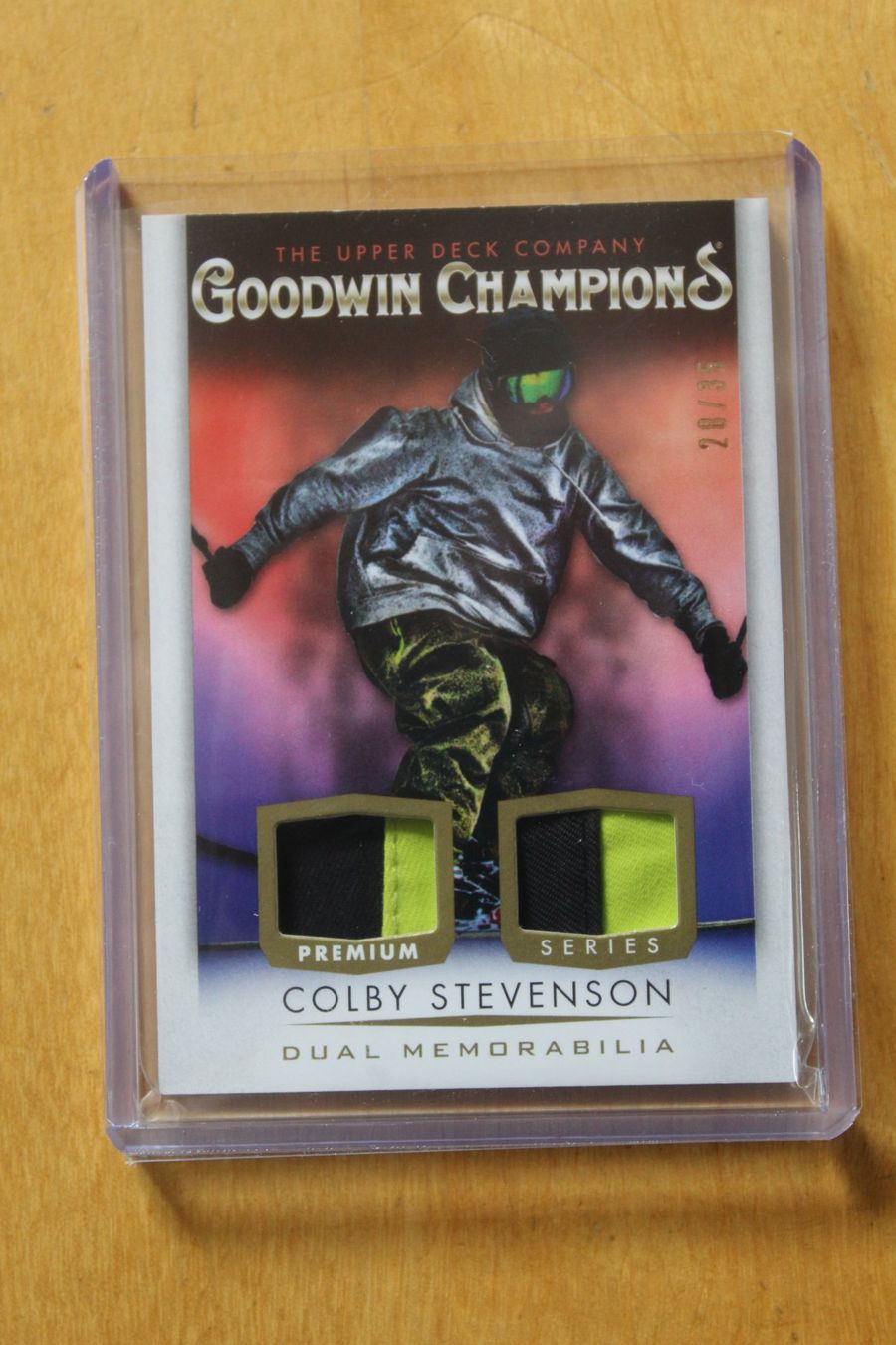 Carte collezionabili: Colby Stevenson 28/35 Dual memorabilia Upper Deck Goodwin Ch – Usato da Saignelégier venduto da Chocobarde