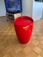 Hocker rot mit Wäschesack guter Zustand